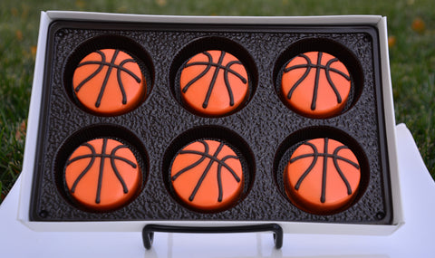 Basketball Themed Chocolate Covered Oreos