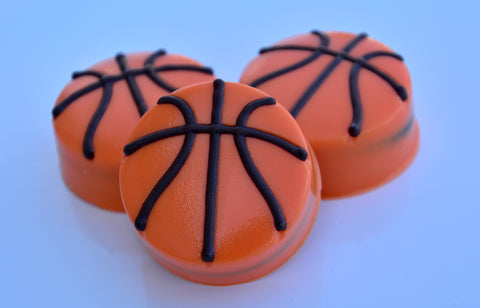 Basketball Themed Chocolate Covered Oreos