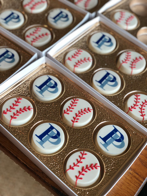 Baseball Chocolate Covered Custom Oreos