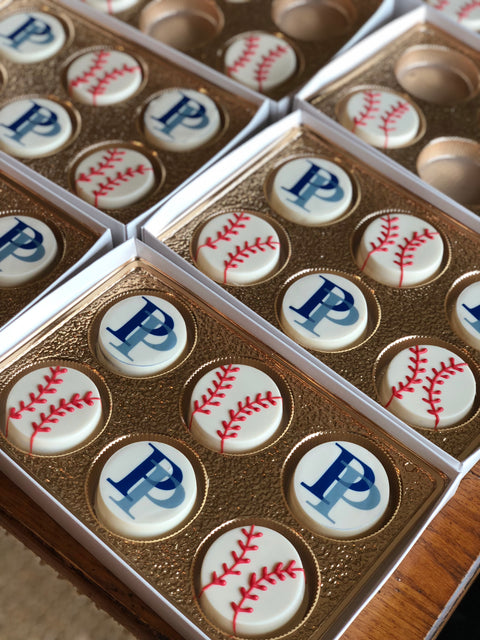 Baseball Chocolate Covered Custom Oreos