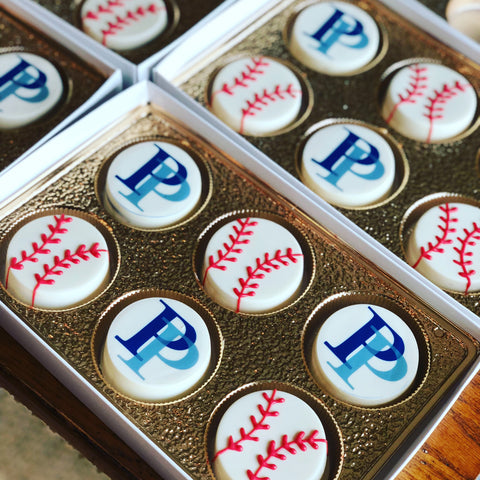 Baseball Chocolate Covered Custom Oreos