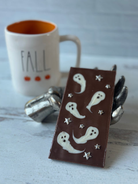 Ghost Themed Chocolate Bark (Set of 2)