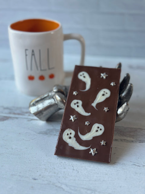 Ghost Themed Chocolate Bark (Set of 2)