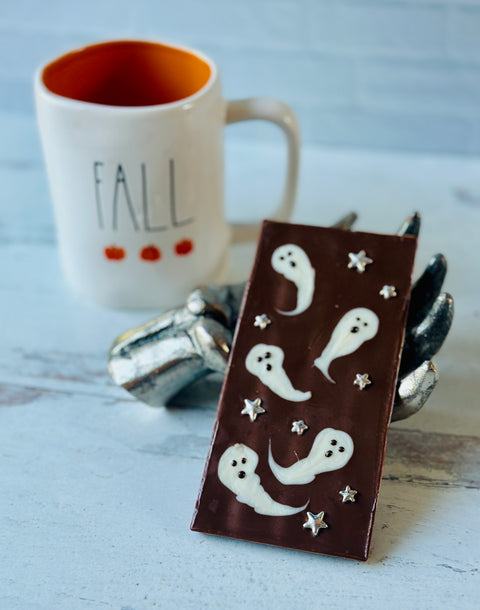 Ghost Themed Chocolate Bark (Set of 2)