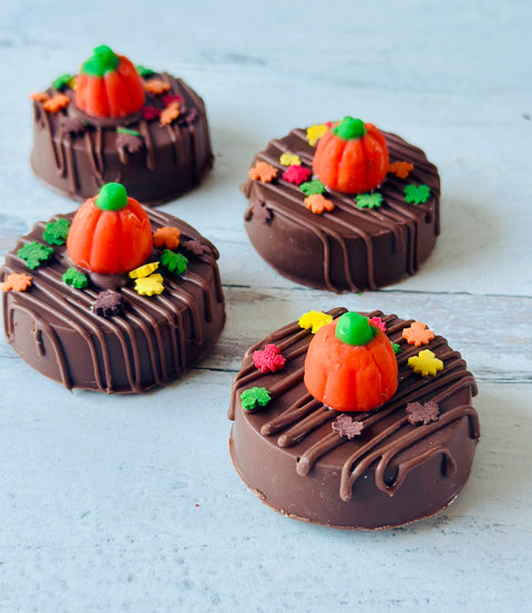 Pumpkin Creme Chocolate Covered Oreos (Set of 12)