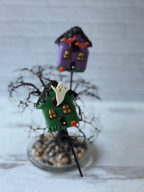 Haunted House Chocolate Covered Marshmallows (Set of 6)