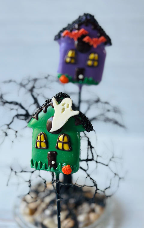 Haunted House Chocolate Covered Marshmallows (Set of 6)