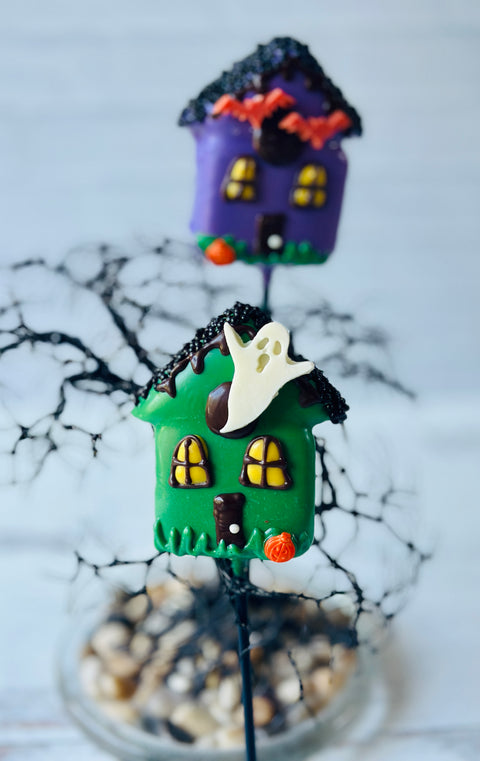 Haunted House Chocolate Covered Marshmallows (Set of 6)