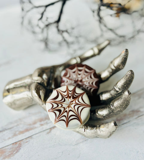 Spider Web Themed Chocolate Dipped Oreos (Set of 12)