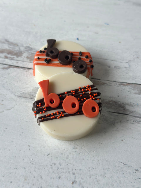 Boo Halloween Chocolate Covered Oreos (Set of 12)