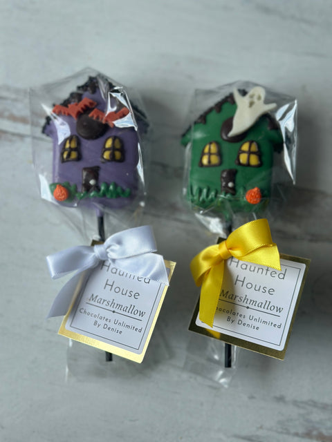 Haunted House Chocolate Covered Marshmallows (Set of 6)