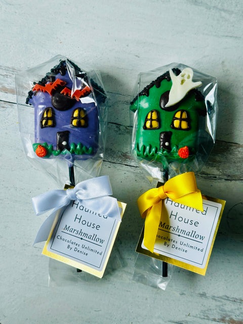 Haunted House Chocolate Covered Marshmallows (Set of 6)
