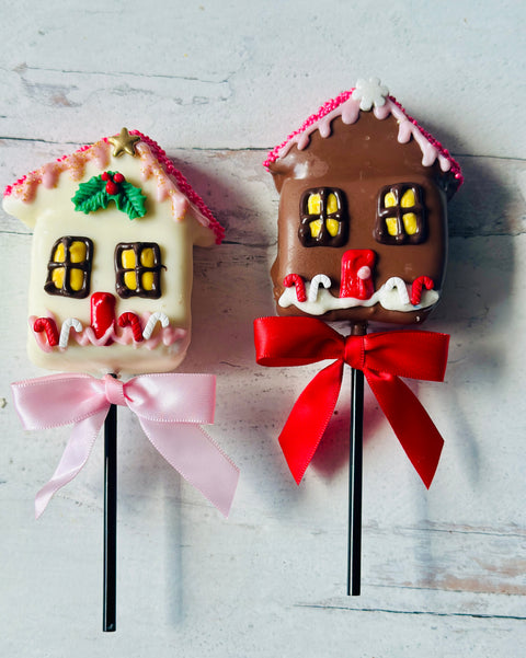 Christmas House Chocolate Covered Marshmallows (Set of 4)