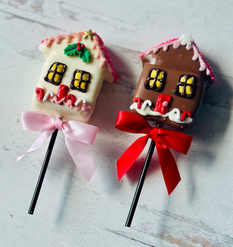 Christmas House Chocolate Covered Marshmallows (Set of 4)