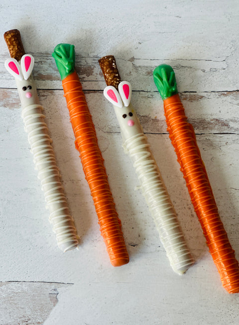 Easter Bunny & Carrot Pretzels (Set of 12)