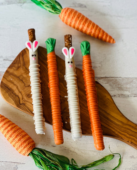 Easter Bunny & Carrot Pretzels (Set of 12)