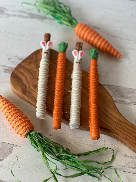 Easter Bunny & Carrot Pretzels (Set of 12)