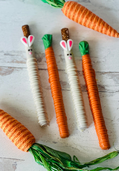 Easter Bunny & Carrot Pretzels (Set of 12)