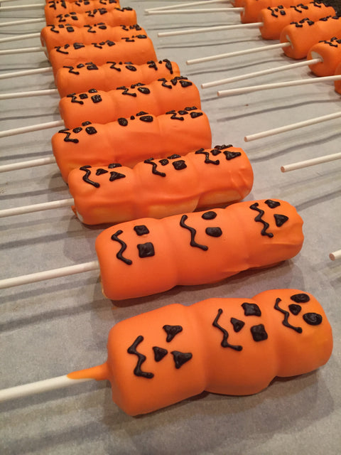 Pumpkin Marshmallow Lollipops