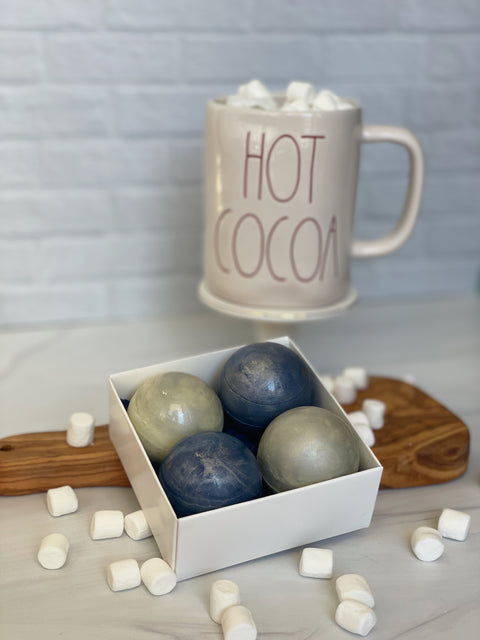 Mini Hot Chocolate Bombs, Chocolate Bombs (Set 0f 4)