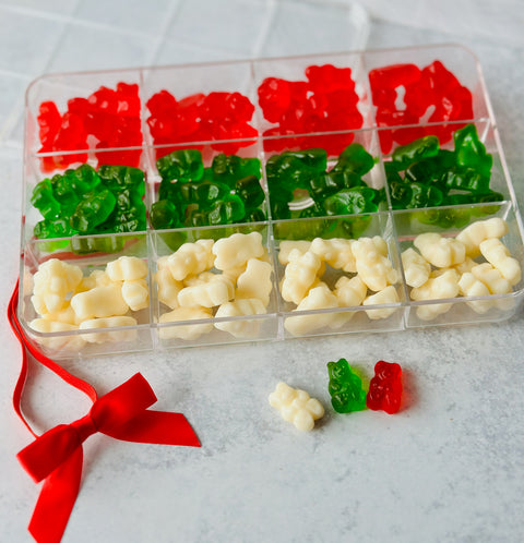 Christmas Gummy Bears - Albanese Holiday Candy Box | Soft Fruit Flavored Gummies