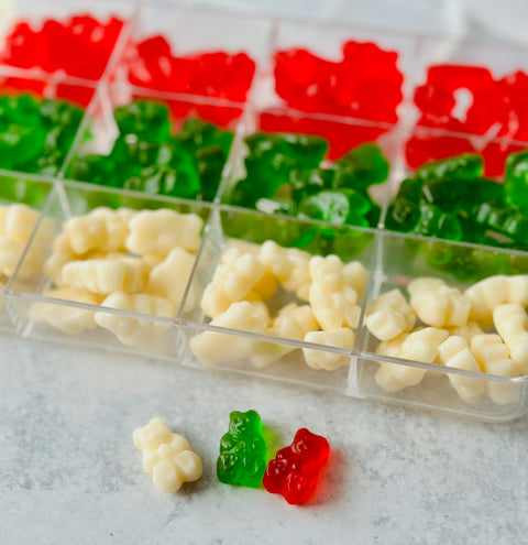 Christmas Gummy Bears - Albanese Holiday Candy Box | Soft Fruit Flavored Gummies