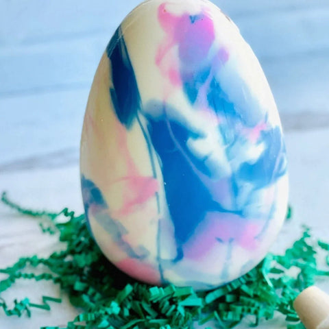 Breakable Chocolate Egg in Tie-Dye Design