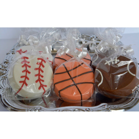 Sports Themed Chocolate Covered Oreos (Set of 12)