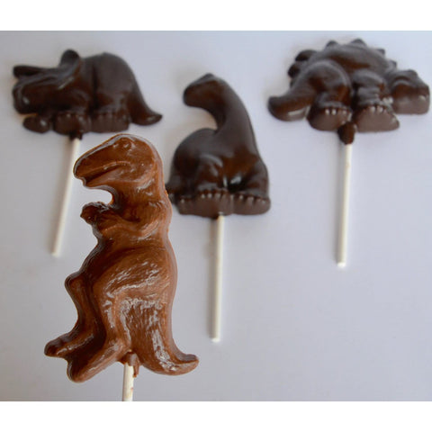 Chocolate Dinosaur Lollipops (Set of 12)