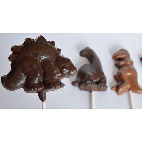 Chocolate Dinosaur Lollipops (Set of 12)