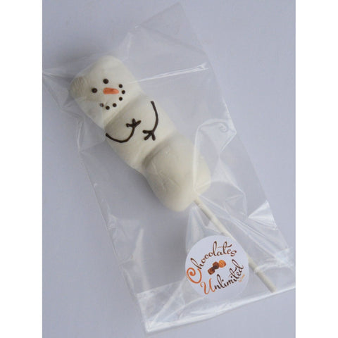 Chocolate Snowman Marshmallow on Stick (Set of 12)