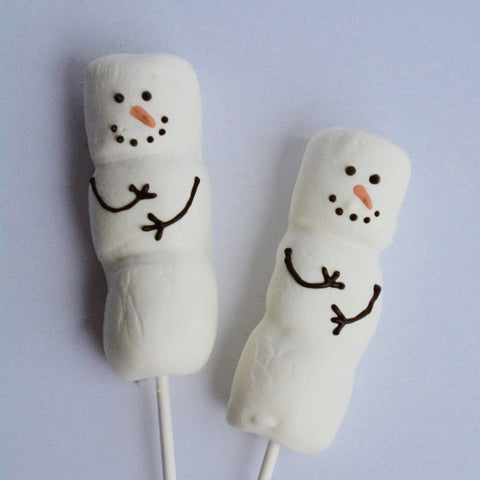 Chocolate Snowman Marshmallow on Stick (Set of 12)