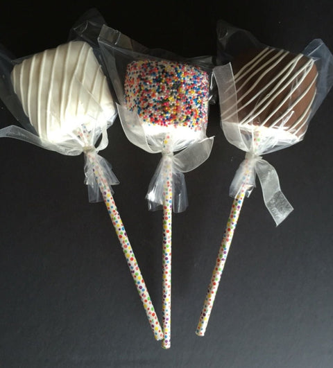 Chocolate Dipped Marshmallow Pops (Set of 12)