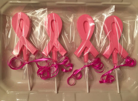 Breast Cancer Awareness Chocolate Lollipops