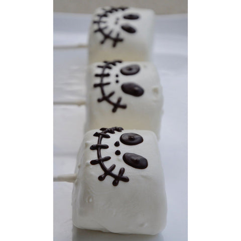 Halloween Skull Giant Chocolate Covered Marshmallows (Set of 12)