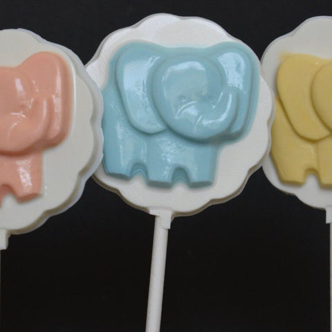 Elephant Chocolate Lollipops (Set of 12)