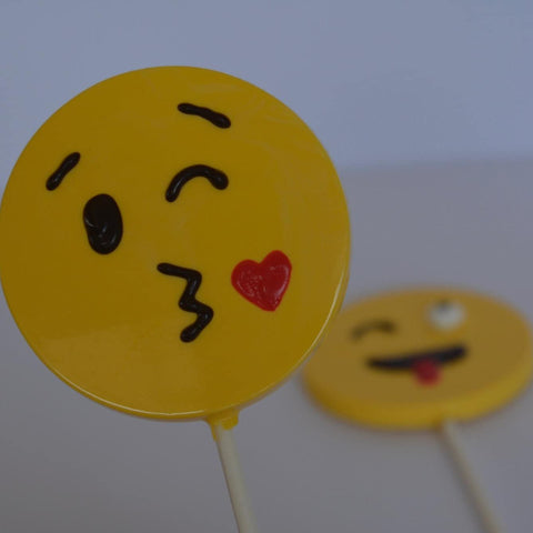 Chocolate Emoji Lollipops (Set of 12)