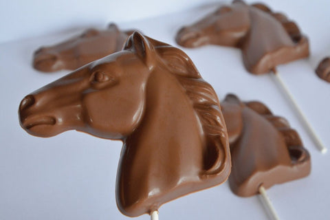 Chocolate Horse Party Lollipops (Set of 12)