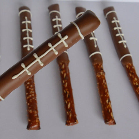 Chocolate Covered Football Pretzels (Set of 12)