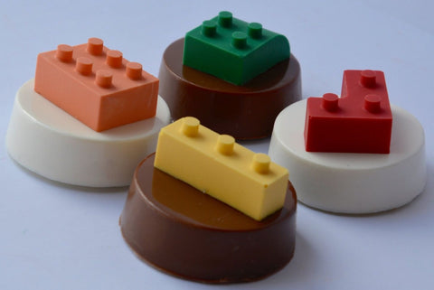 Bricks Themed Chocolate Covered Oreos (Set of 12)