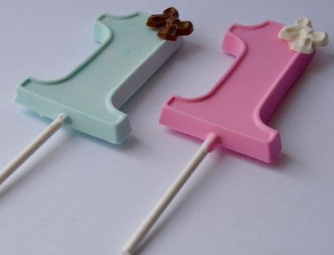 Chocolate Lollipop Numbers (Set of 12)