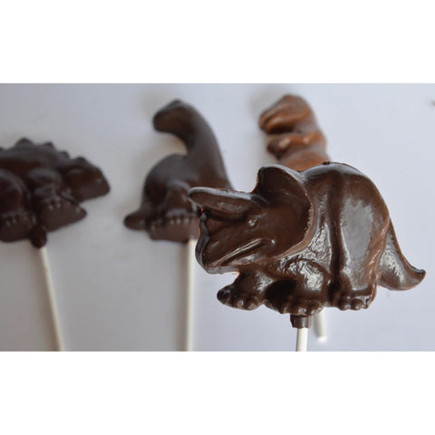 Chocolate Dinosaur Lollipops (Set of 12)