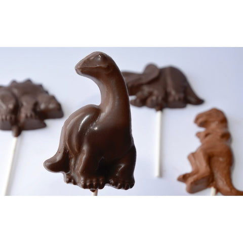 Chocolate Dinosaur Lollipops (Set of 12)