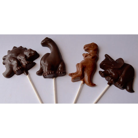 Chocolate Dinosaur Lollipops (Set of 12)