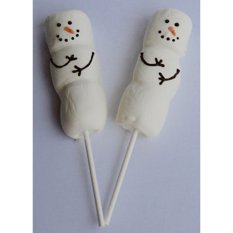 Chocolate Snowman Marshmallow on Stick (Set of 12)