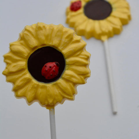 Chocolate Sunflower Lollipops (Set of 12)