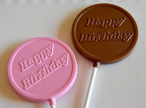 Birthday Chocolate Lollipops (Set of 12)