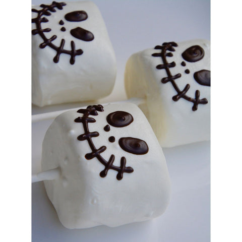 Halloween Skull Giant Chocolate Covered Marshmallows (Set of 12)