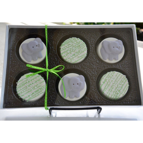 Elephant Inspired Chocolate Covered Oreos (Set of 12)