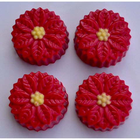 Poinsettia Chocolate Covered Oreos (Set 0f 12)